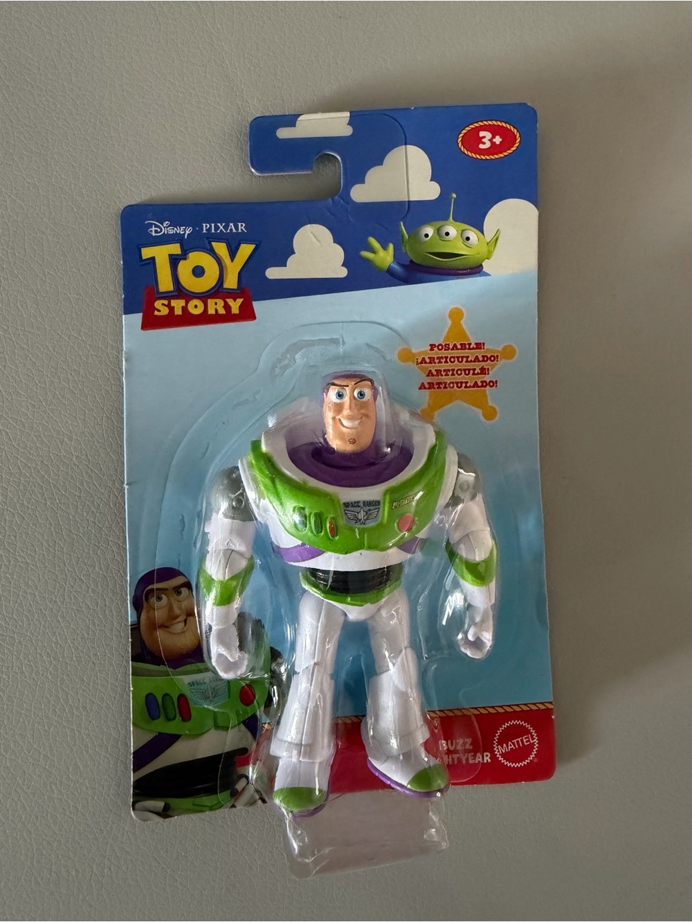 Mattel Buzz Lightyear Poseable Figure - White, Green & Purple